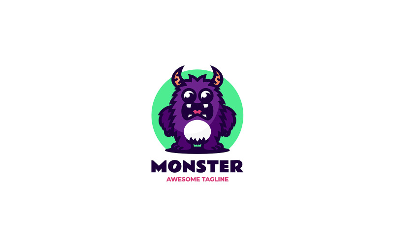 Monster Mascot Cartoon Logo 3 Logo Template