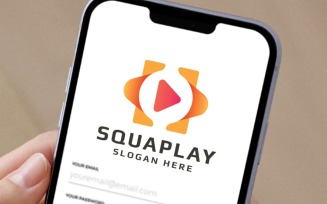 Square Media Play Business Logo
