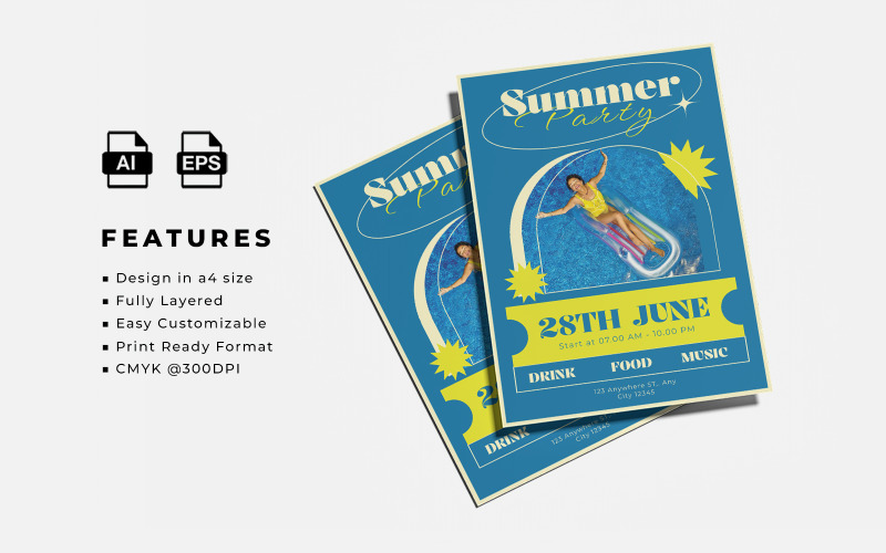 Summer Party Flyer Template 1 Corporate Identity