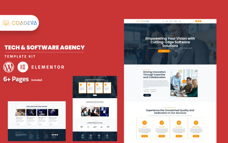 Coadeva - Software Company Elementor Template Kit Elementor Kit