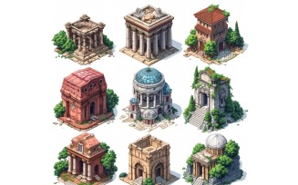 Grand Theatre Set of Video Games Assets Sprite Sheet 3