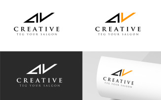 AV Letters Logo Template Av logo design