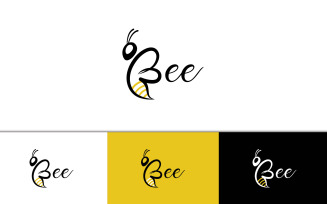 Bee Logo Design Template In Vector