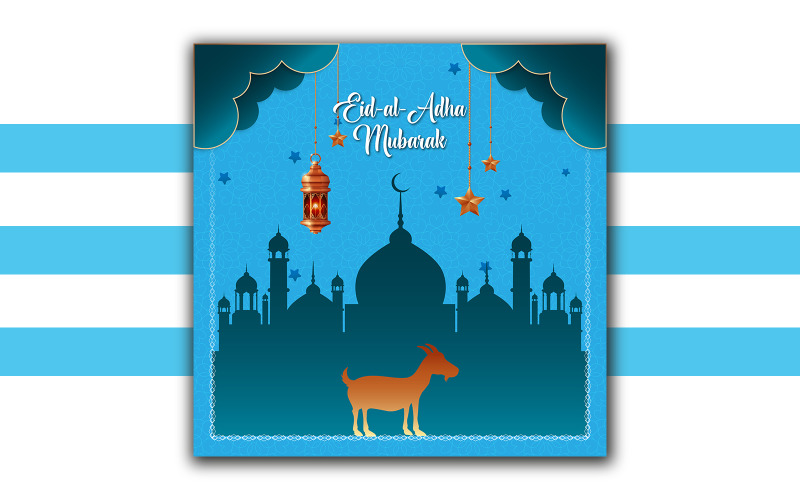 Eid-al-Adha Flyer, Poster Design Template Social Media