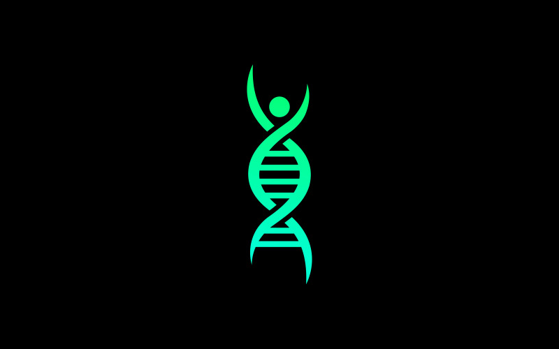 Human DNA logo Design in Vector Logo Template