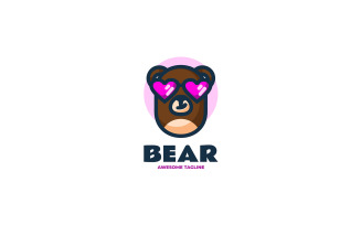 Brown Bear Mascot Cartoon Logo 1