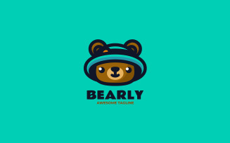 Brown Bear Mascot Cartoon Logo 2