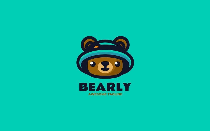 Brown Bear Mascot Cartoon Logo 2 Logo Template