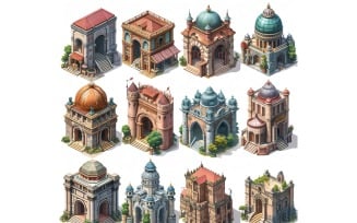 grand theatre Set of Video Games Assets Sprite Sheet 06