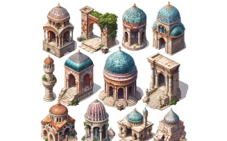 grand theatre Set of Video Games Assets Sprite Sheet 09