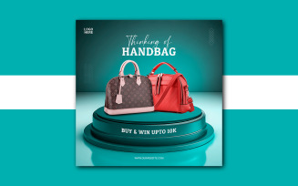 Handbag Discount Flyer Design Template