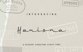 Harisna a Elegant Signature script font