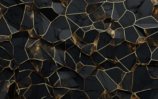 Abstract black and gold stone wall_black and gold stone_black and gold wall