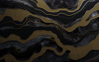 Abstract black and gold wall background design