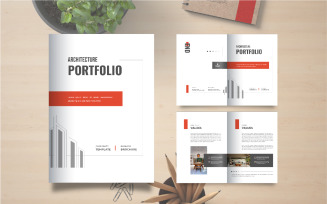 Architecture portfolio template or interior portfolio brochure template