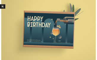 Art Deco Birthday Greeting Card