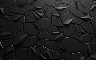 Black tiles wall pattern_dark tiles wall_dark tiles pattern, abstract black tiles wall