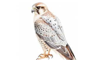 Cute falcon Bird Baby Watercolor Handmade illustration 1