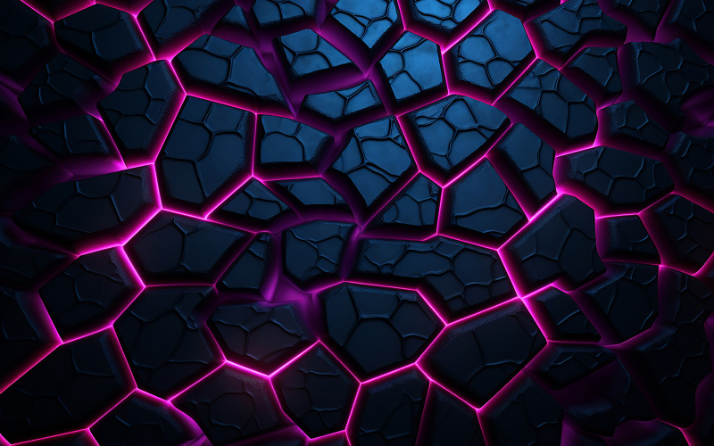 Glowing hexagon background Background