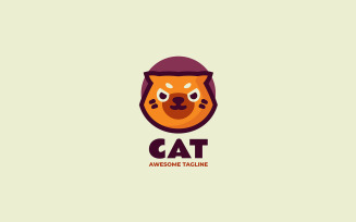 Cat Simple Mascot Logo Style 4