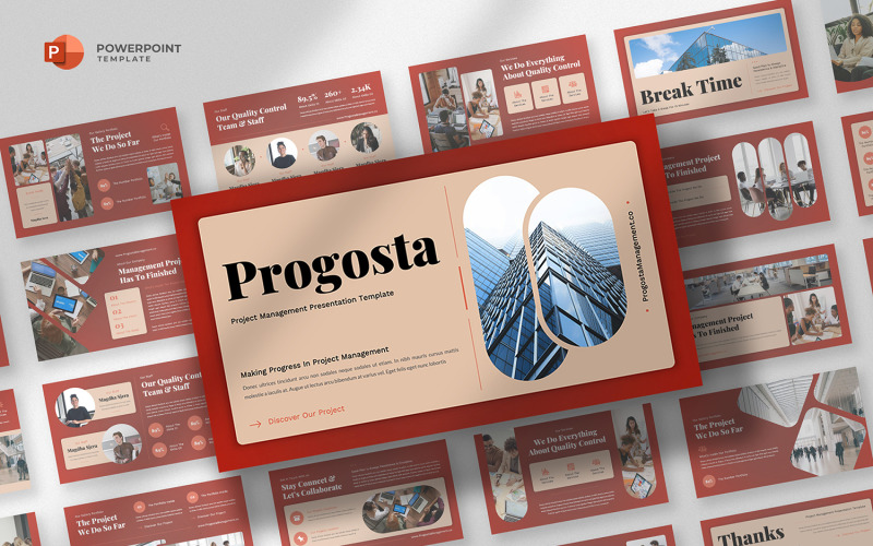 Progosta - Project Management Powerpoint Template PowerPoint Template