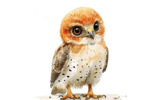 Cute Eagle Bird Baby Watercolor Handmade illustration 4 .