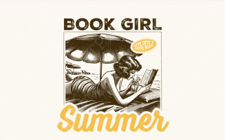 Book Girl Summer PNG, Beach Book Lover, Bookish Funny Reader, Bookish Vacation, Romance Book