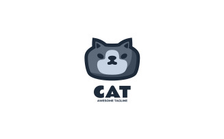 Cat Simple Mascot Logo Style 5