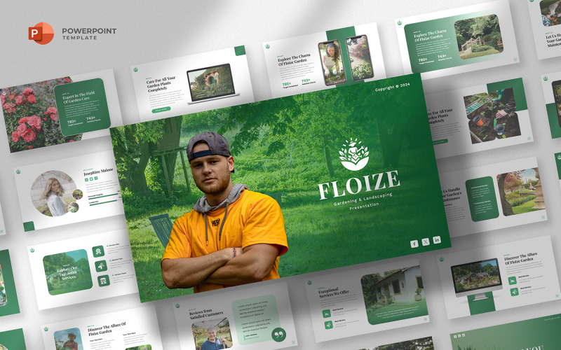 Floize - Landscaping & Gardening Powerpoint Template PowerPoint Template