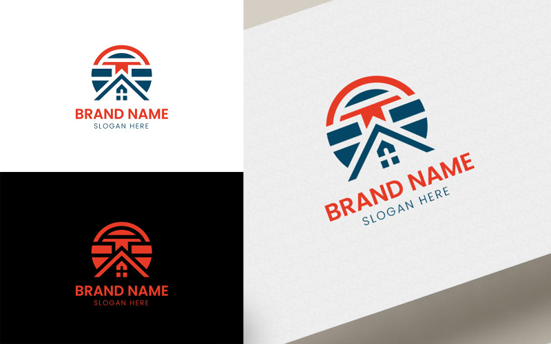 Free Letter T Real estate home logo Logo Template