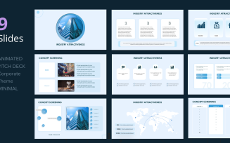 Corporate light blue ppt template theme slides deck