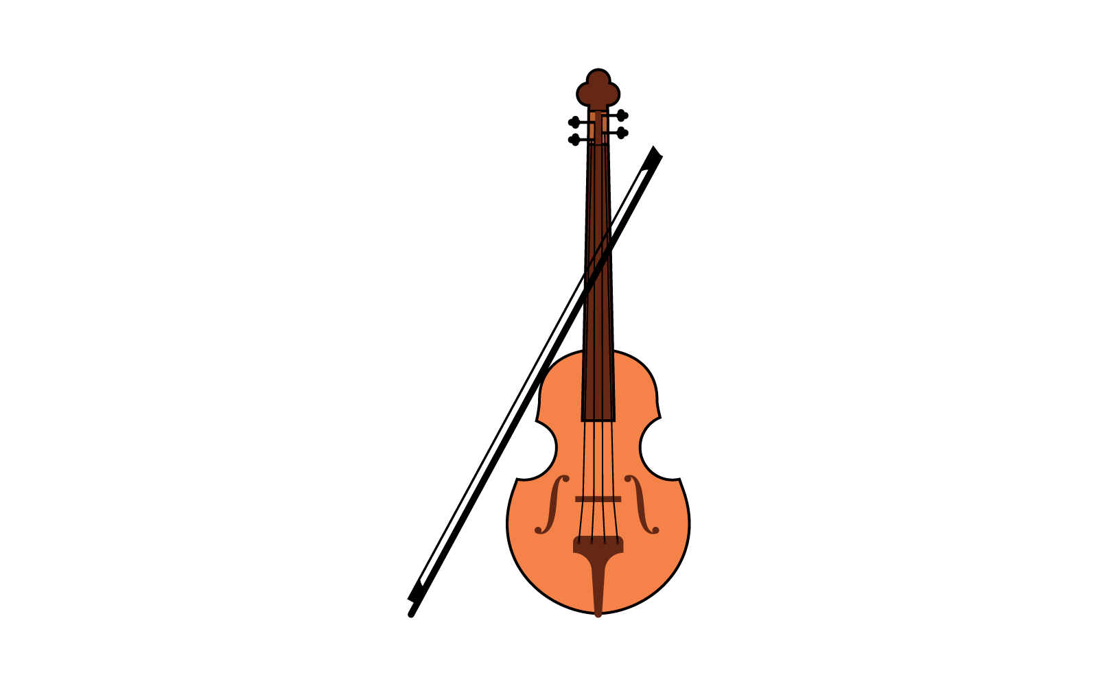 Design plat de vecteur de violon eps 10