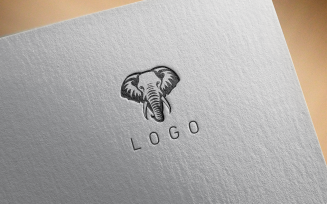 Elegant Elephant Logo 2-0613-23