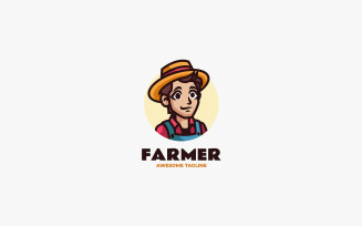 Farmer Mascot Cartoon Logo 2
