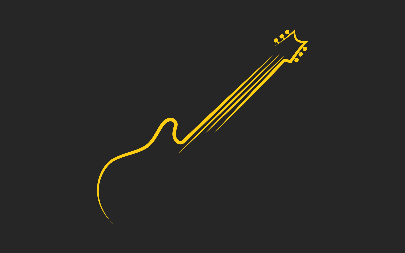 Guitar illustration flat design vector template