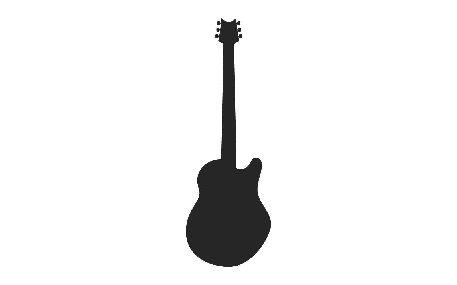 Guitar illustration logo flat design vector template