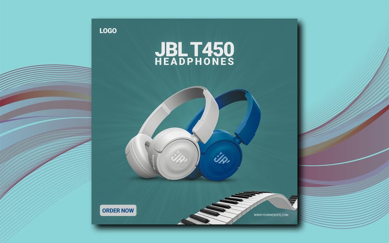 Headphone Social Media Post Design