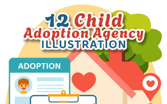 12 Child Adoption Agency Illustration