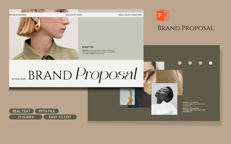 Minimalist Brand Proposal PowerPoint Template