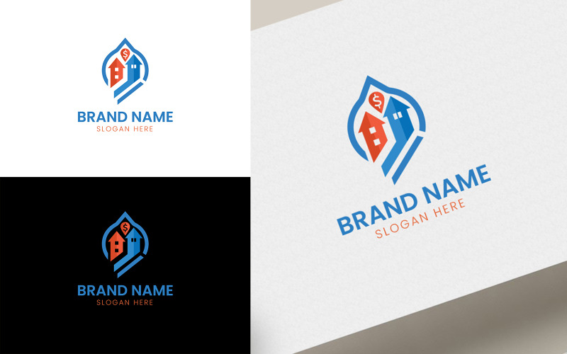 Real estate home Investment logo V-06 Logo Template