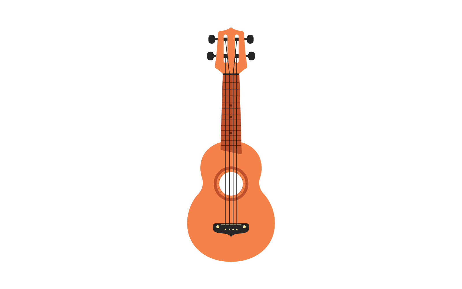 Ukulele vector icon flat design template - TemplateMonster