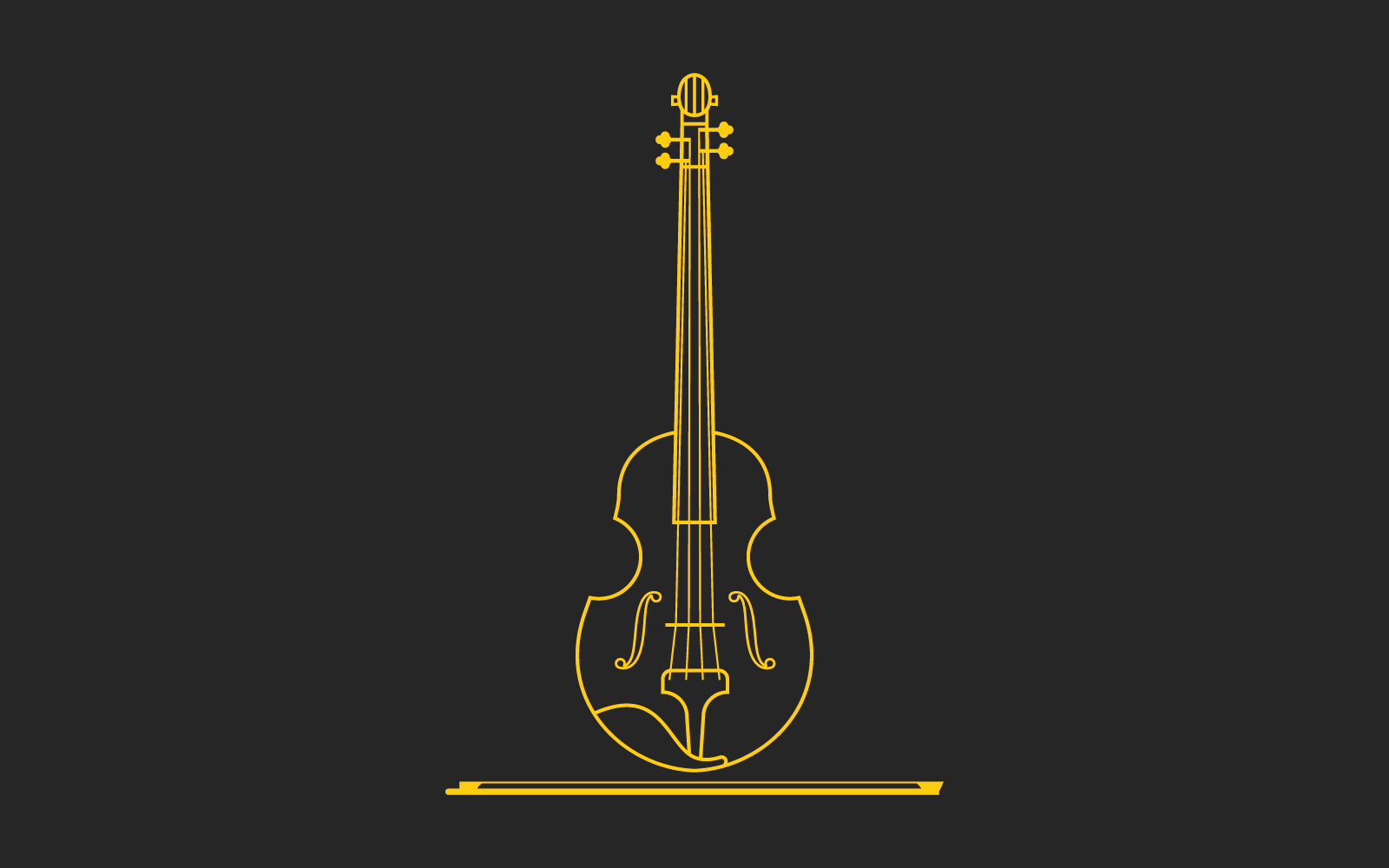Violin on black background illustration vector flat design eps 10
