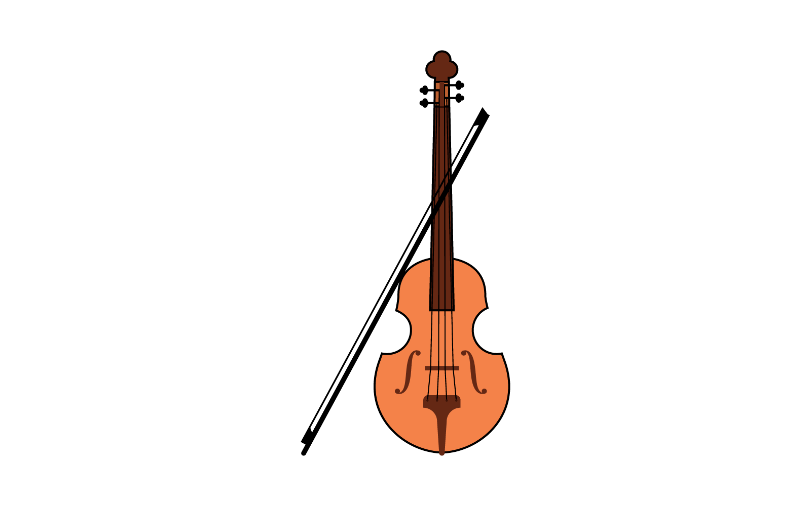 Violin vector flat design eps 10