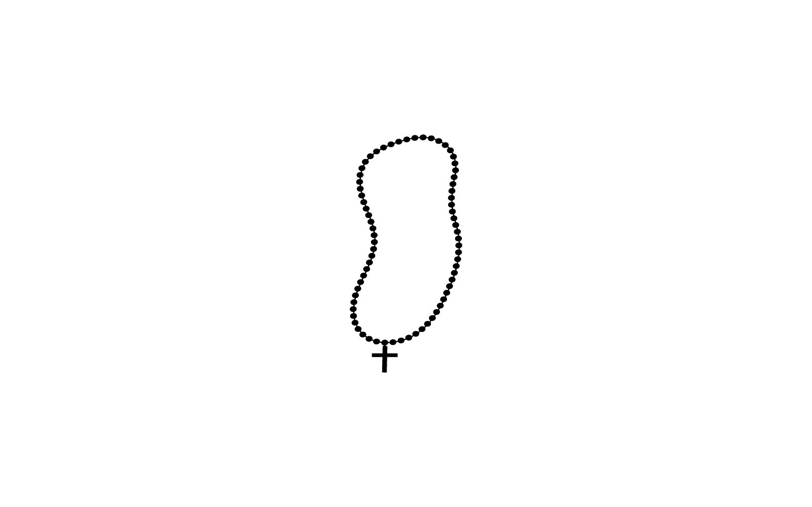 christelijke gebedskralen logo vector sjabloon