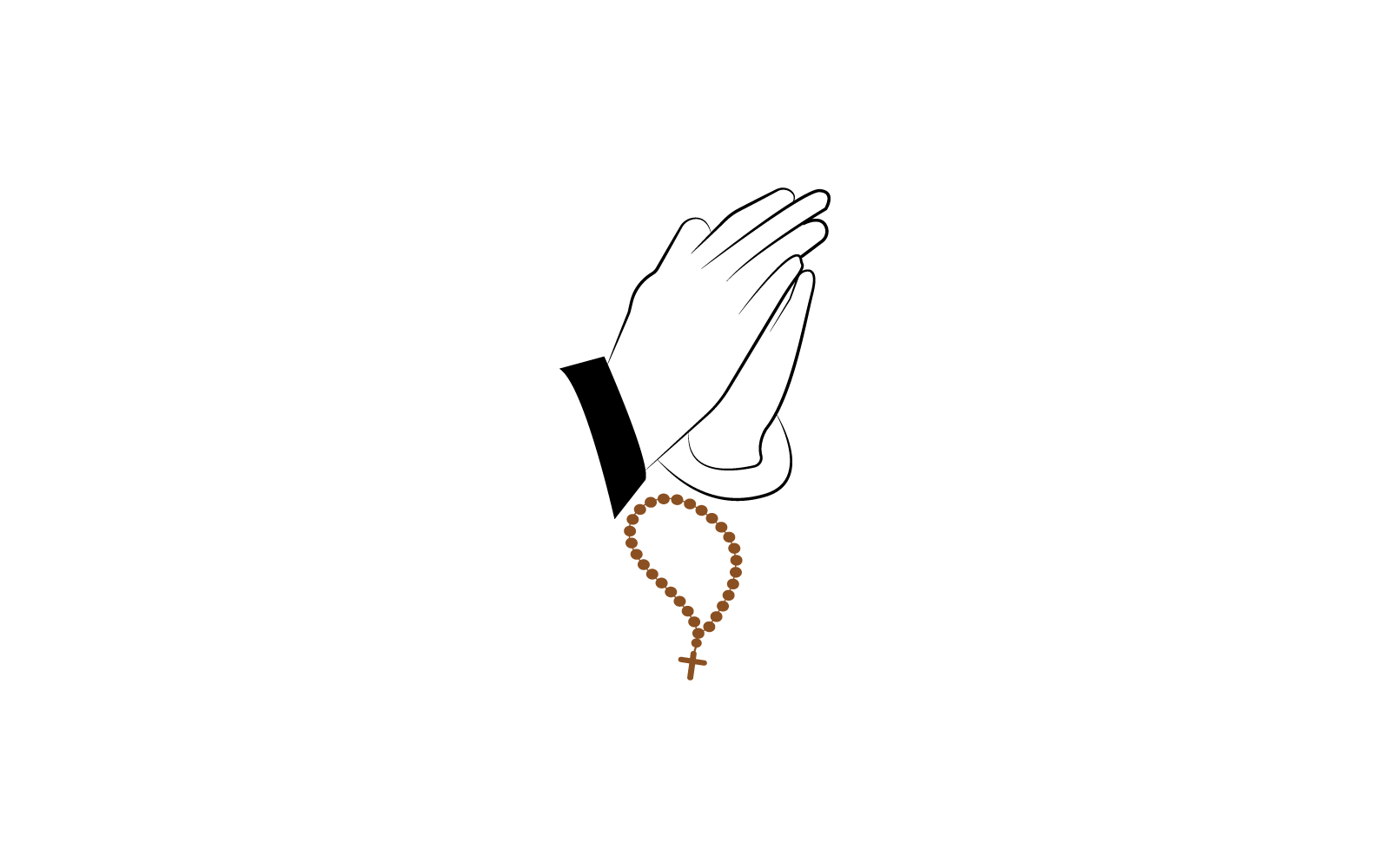 christian necklace logo illustration vector template