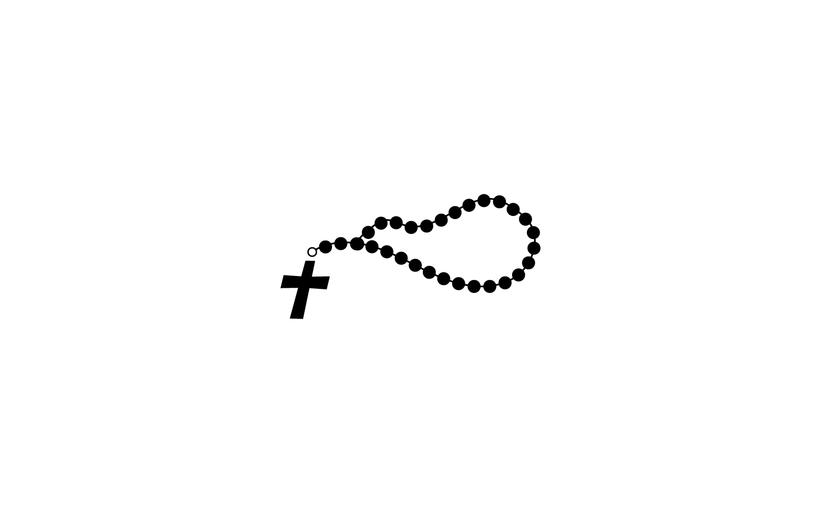 christian necklace logo vector template