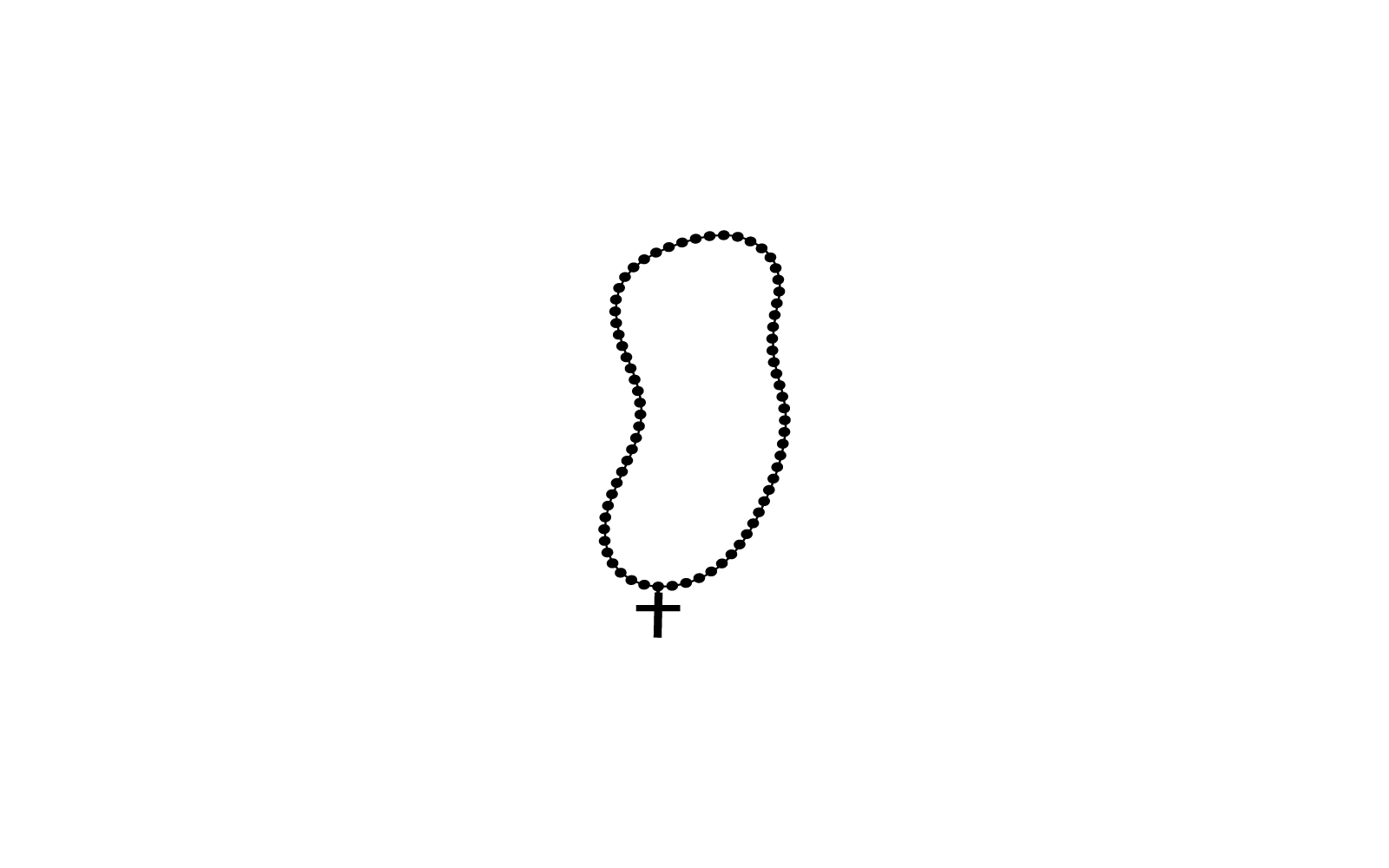 christian prayer beads logo vector template