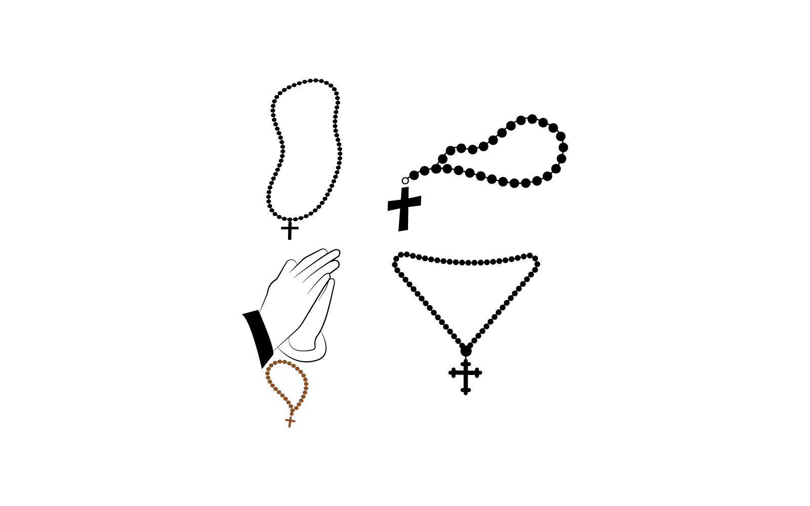 christliche Halskette Logo Vektor Vorlage flaches Design