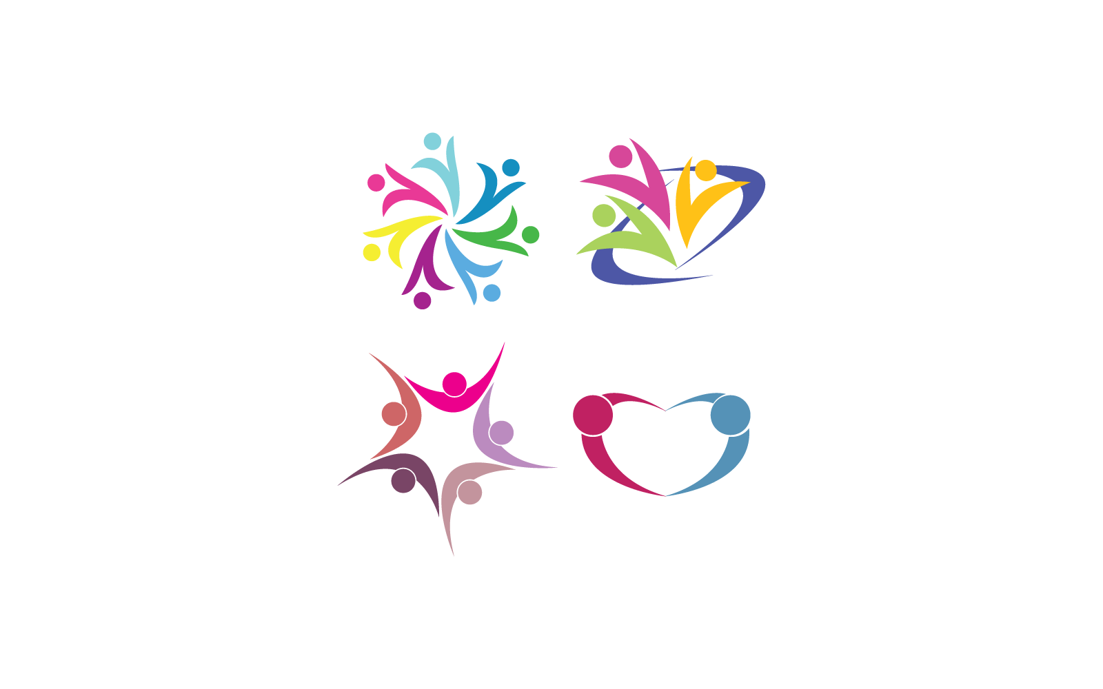 Community Care Logo flat design template