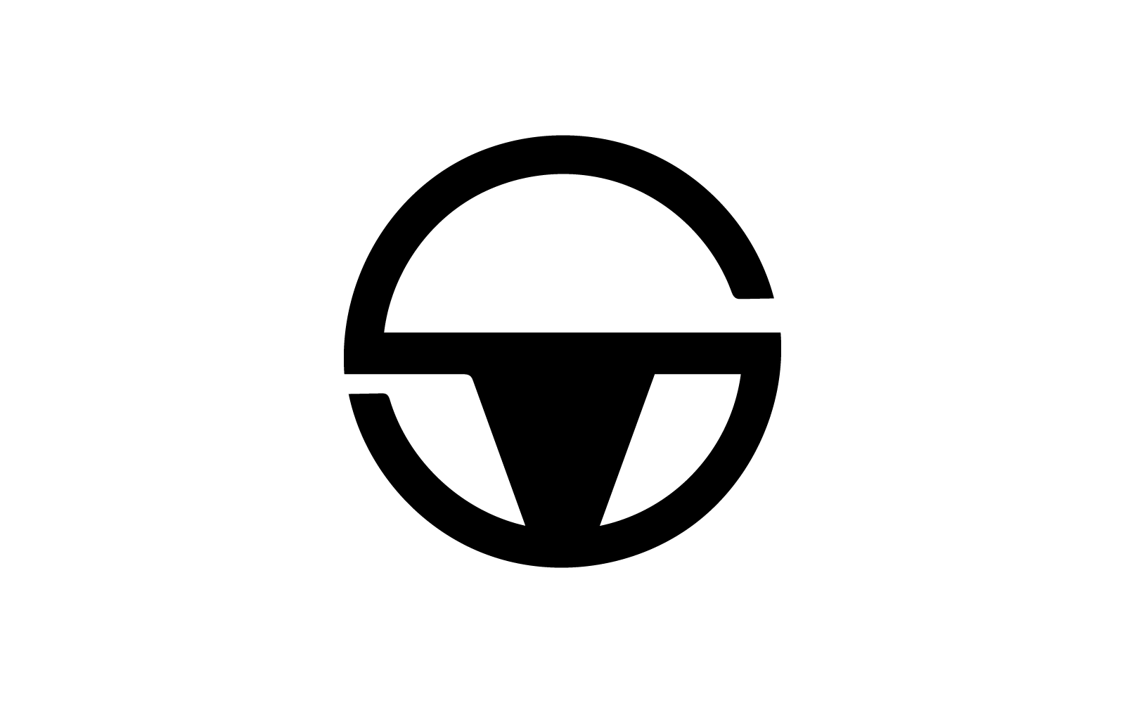 Direksiyon simidi logo vektör simge şablonu